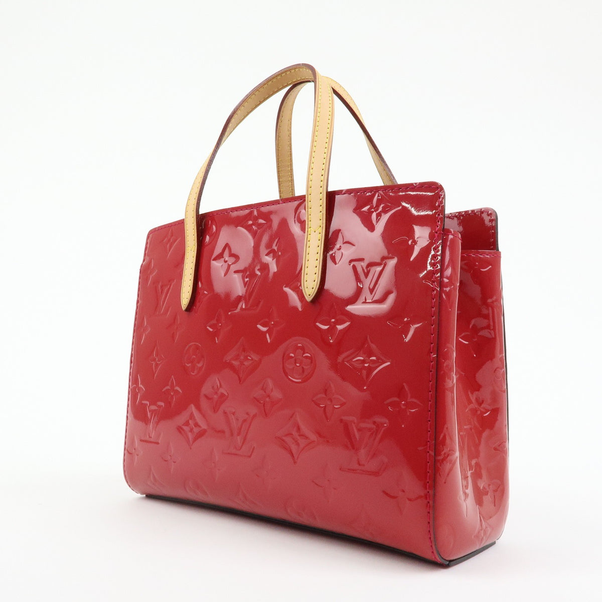 Louis Vuitton Catalina Monogram Vernis Red Patent_Leather Handbag (Pre-Owned)