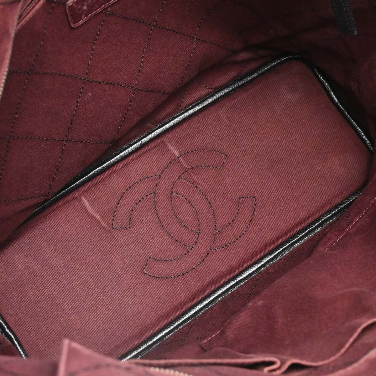 Chanel Fever Tote Quilted Caviar Black Calfskin Tote Bag Bag (Pre-Owned)