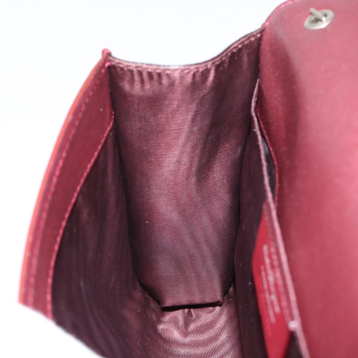 Salvatore Ferragamo Vala Chain Patent Leather Red Patent_Leather Shoulder Bag Bag (Pre-Owned)