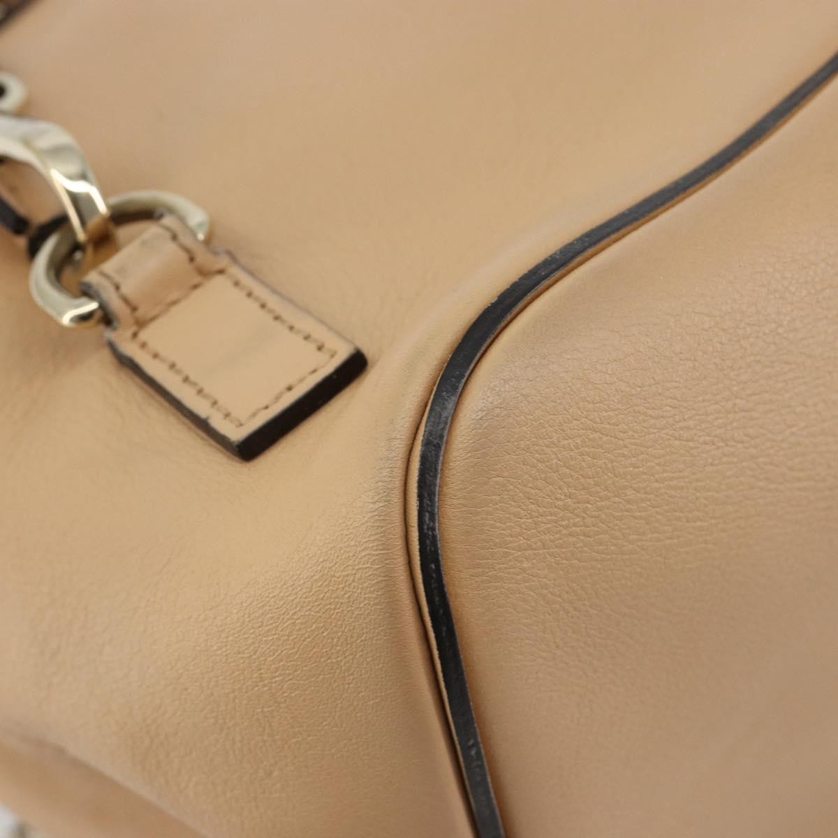 Chloe Faye Suede With Applique Beige Leather Backpack Bag (Pre-Owned)