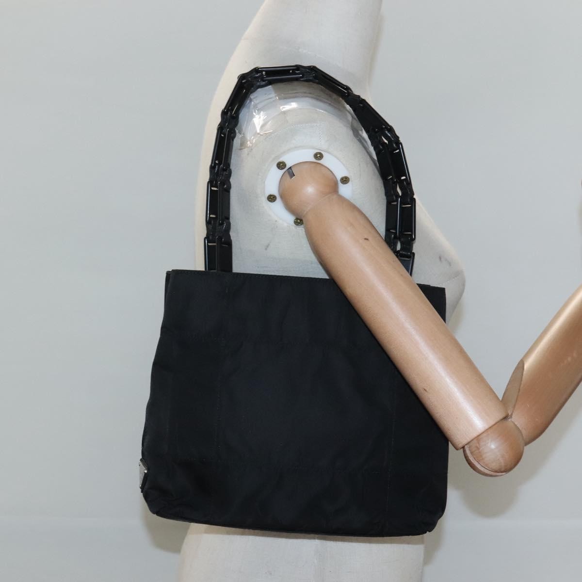 Prada Vintage Tessuto Black Nylon Handbag (Pre-Owned)