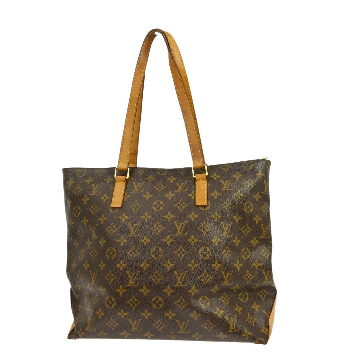 Louis Vuitton Cabas Mezzo Monogram Canvas Brown Canvas Shoulder Bag Bag (Pre-Owned)