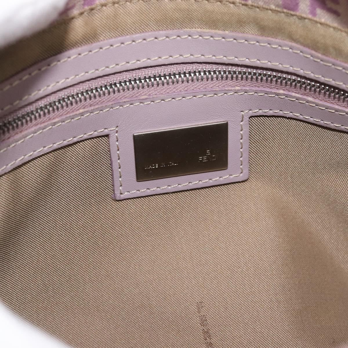Fendi Mamma Baguette Zucca Jacquard Velvet Pink Canvas Shoulder Bag Bag (Pre-Owned)