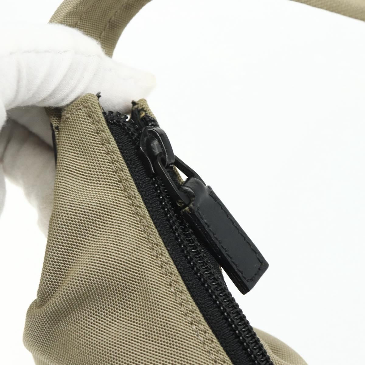 Gucci Double Pocket Hobo Nylon Beige Nylon Shoulder Bag Bag (Pre-Owned)