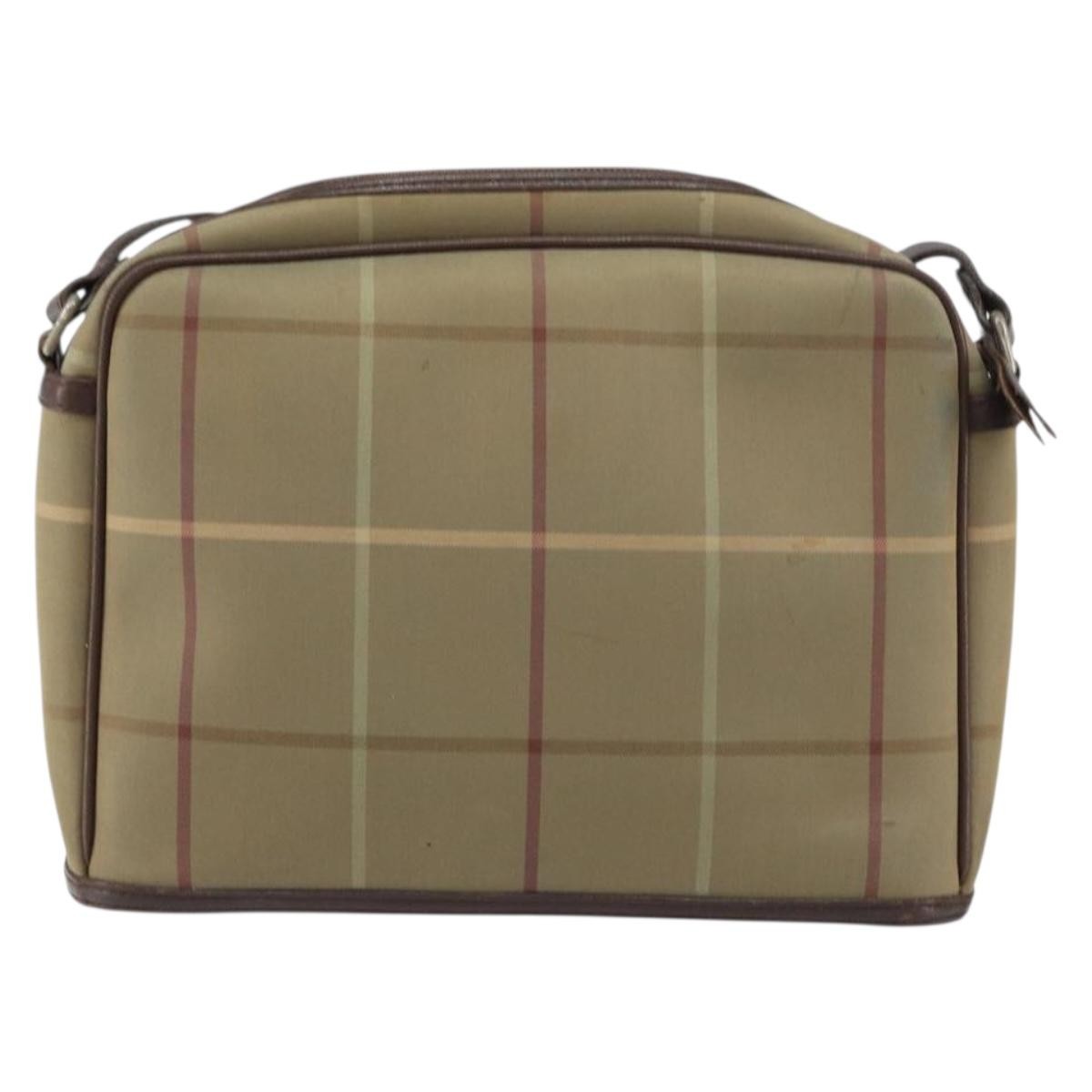 Burberry Nova Check Canvas Beige Canvas Shoulder Bag Bag (Pre-Owned)