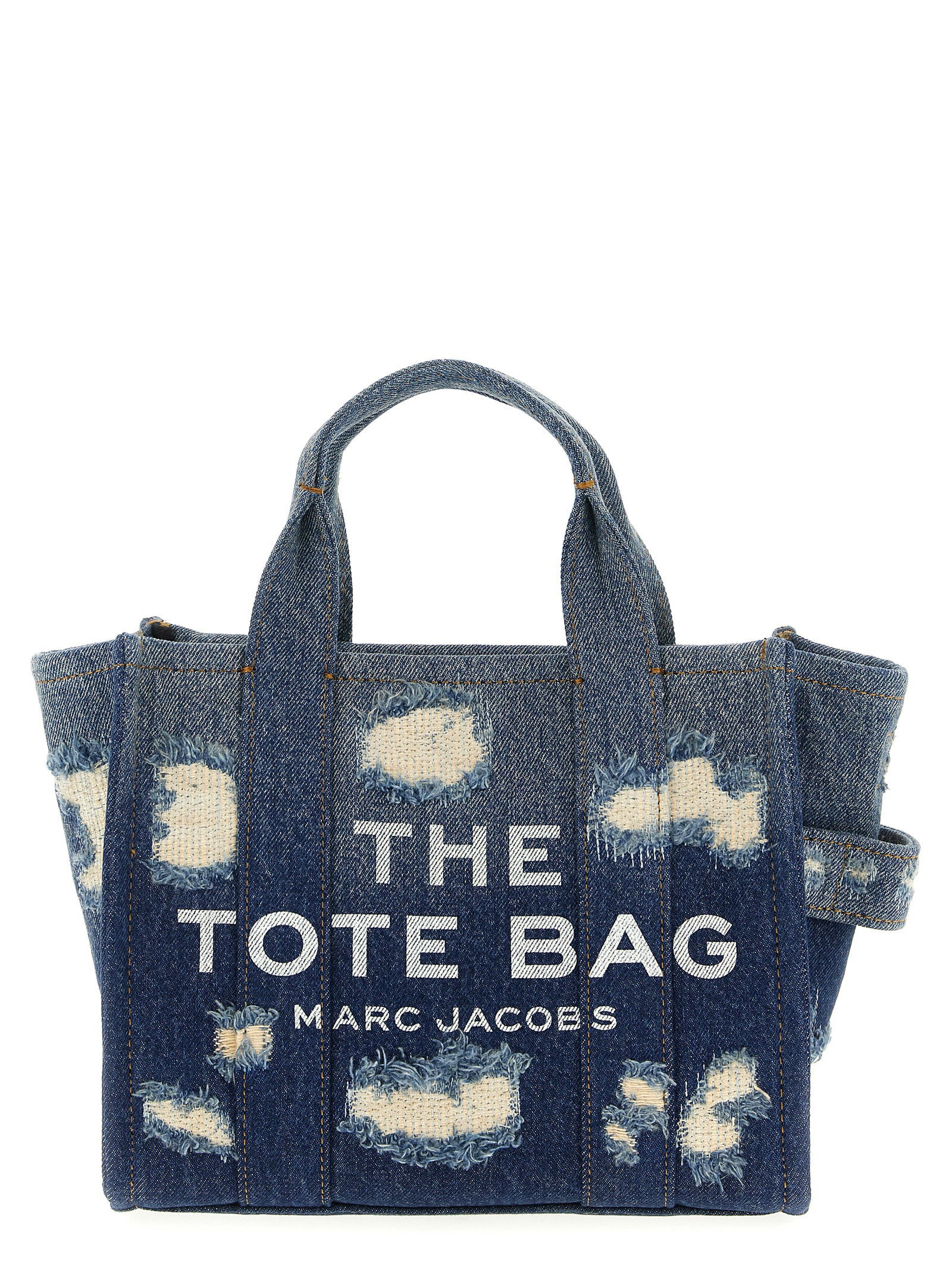 Marc Jacobs Women's The Rip And Repair Denim Small Tote Shopping Bag