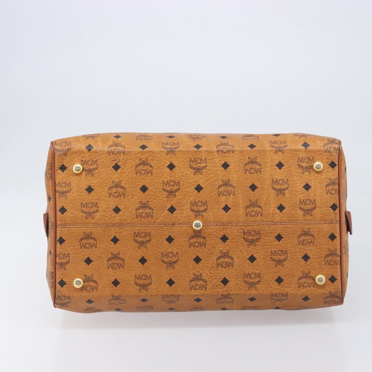 MCM Vicetos Leather Brown Leather Travel Bag Bag (Pre-Owned)