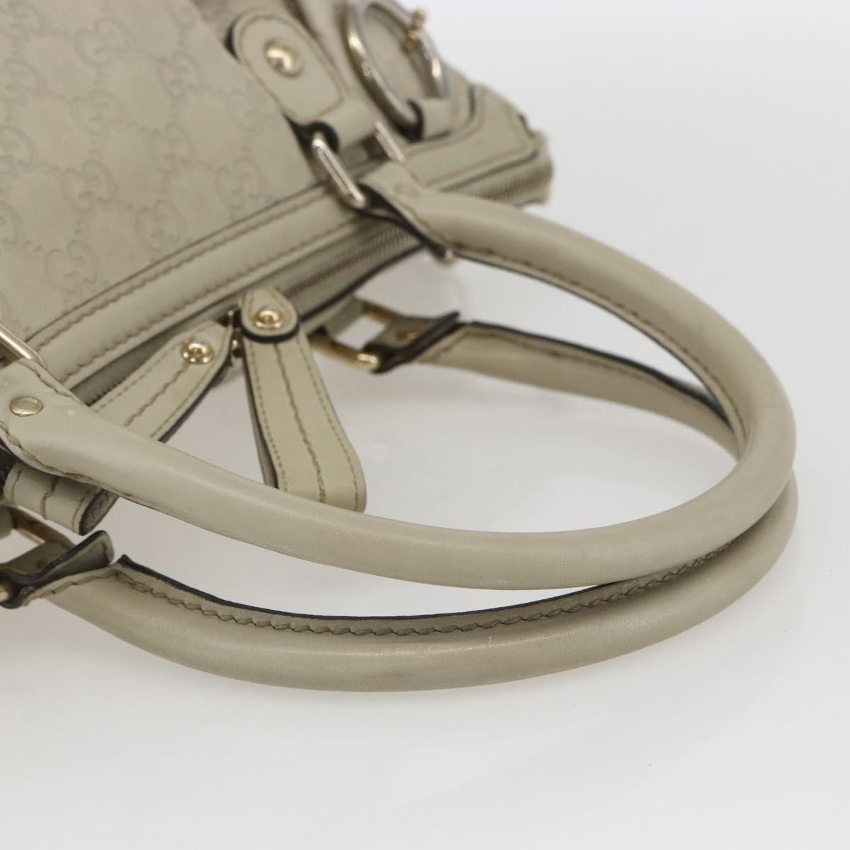 Gucci Sukey Top Handle Satchel Guccissima Leather Ecru Leather Handbag (Pre-Owned)
