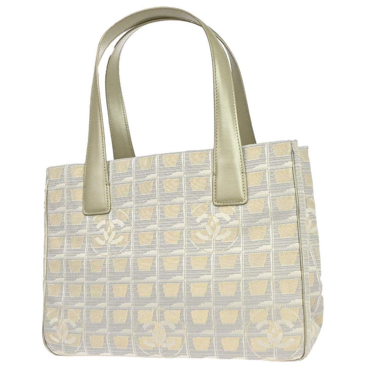 Chanel Travel Line Nylon Gold Nylon Tote Bag Bag (Pre-Owned)