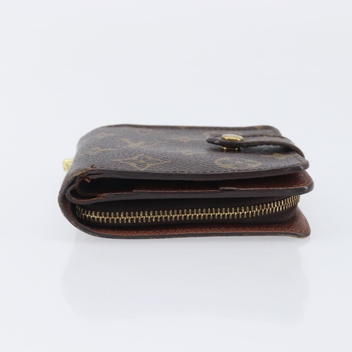Louis Vuitton Compact Zippe Monogram Canvas Brown Canvas Wallets Accessory (Pre-Owned)