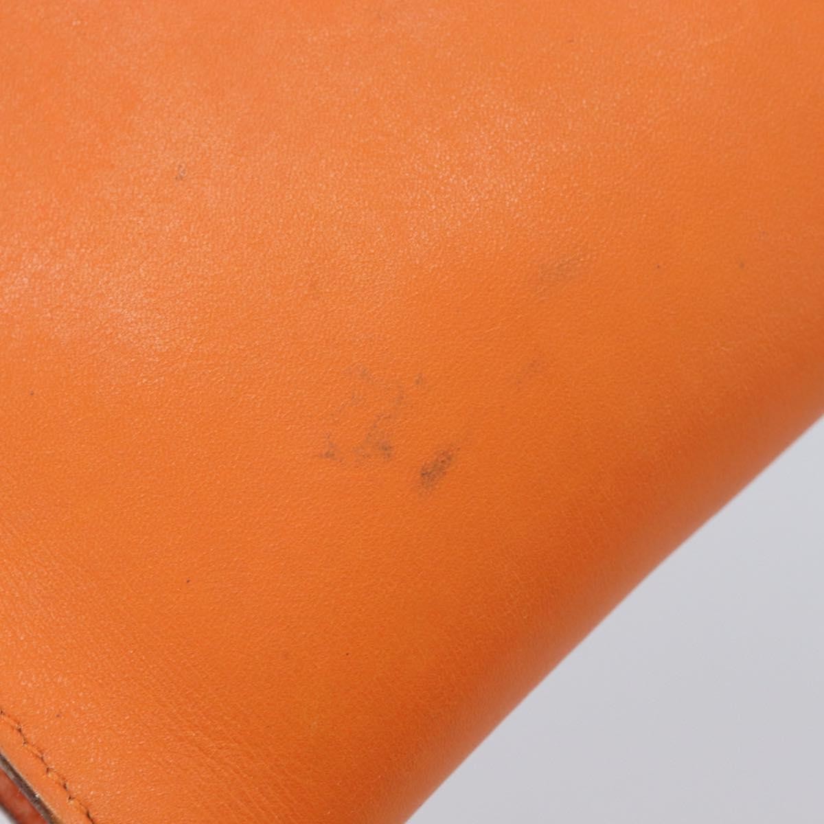 Hermes Onimaitou Pochette Box Calf Orange Leather Clutche & Pouche Bag (Pre-Owned)