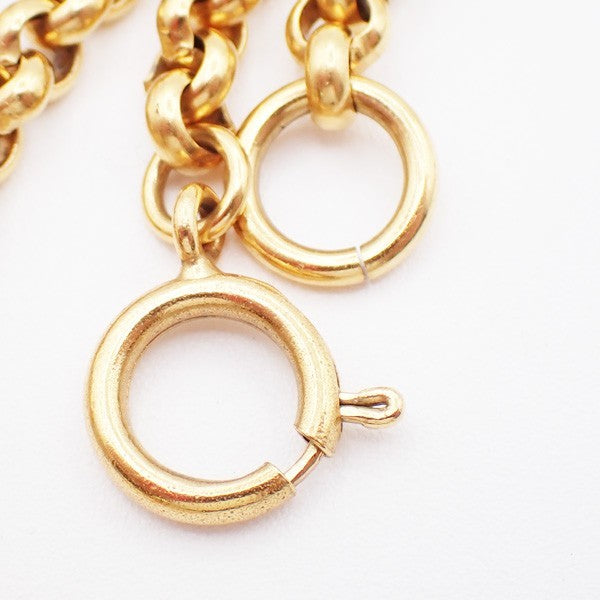 Chanel Vintage Cc Heart Pendant Long Metal Gold Gold_Plated Necklace Jewelry (Pre-Owned)