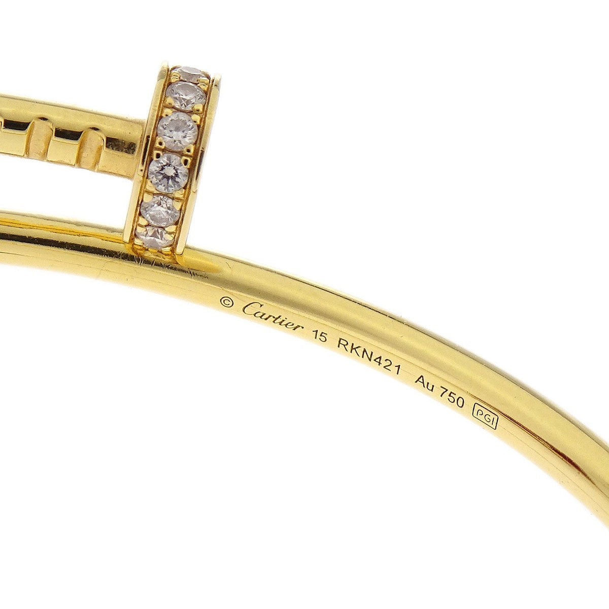 Cartier Juste Un Clou 18K Yellow Gold With Diamonds Gold Yellow_Gold Bracelet Jewelry (Pre-Owned)