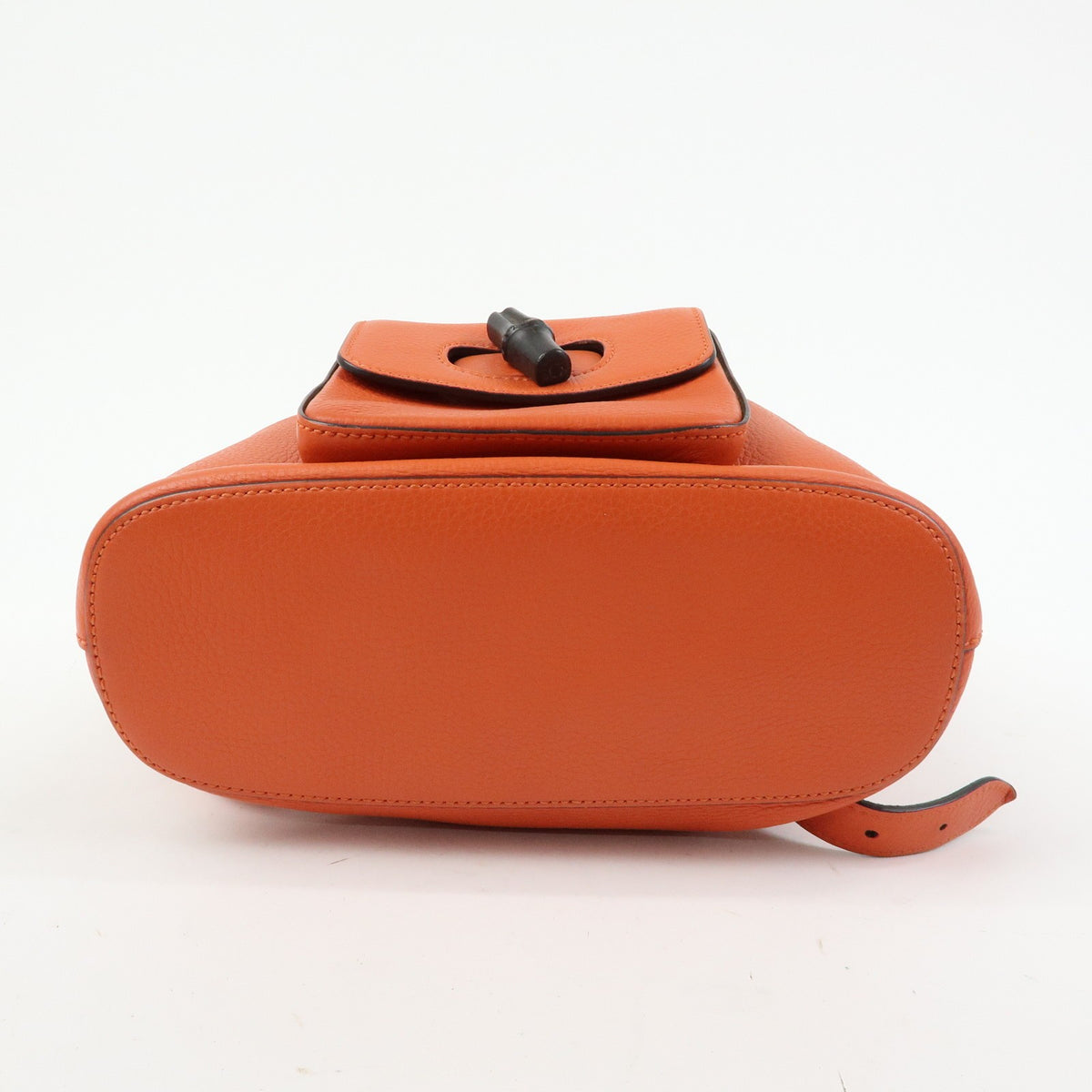 Gucci Bamboo Tassel Leather Orange Leather Backpack Bag (Pre-Owned)