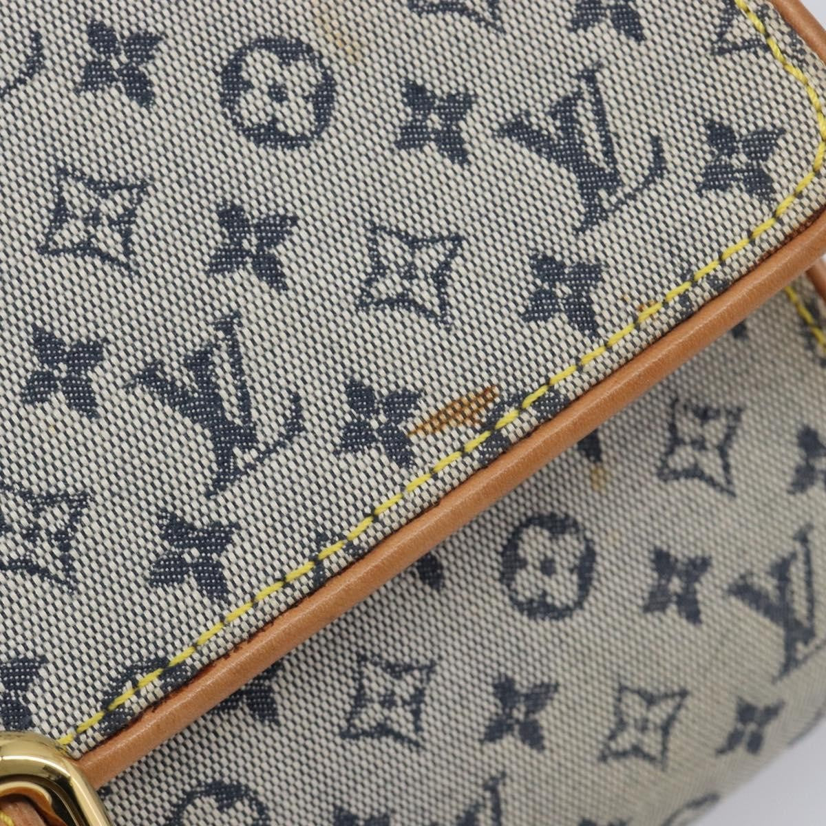 Louis Vuitton Camille Mini Lin Blue Canvas Handbag (Pre-Owned)