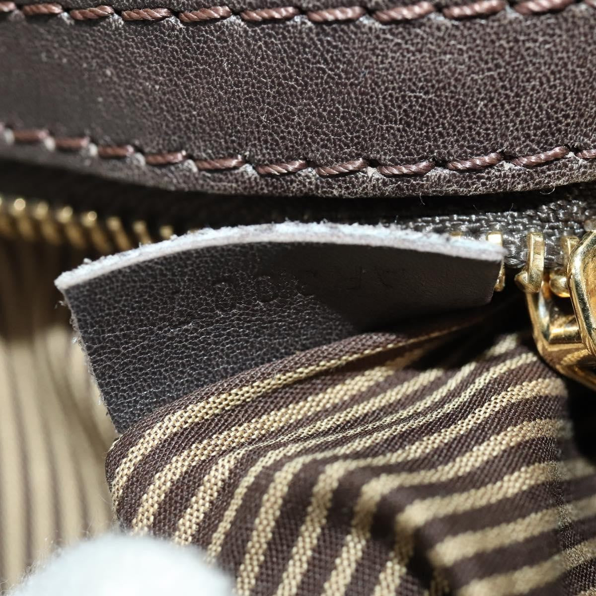 Louis Vuitton Bequia Porte Document Geant Monogram Canvas With Leather Brown Canvas Briefcase Bag (Pre-Owned)