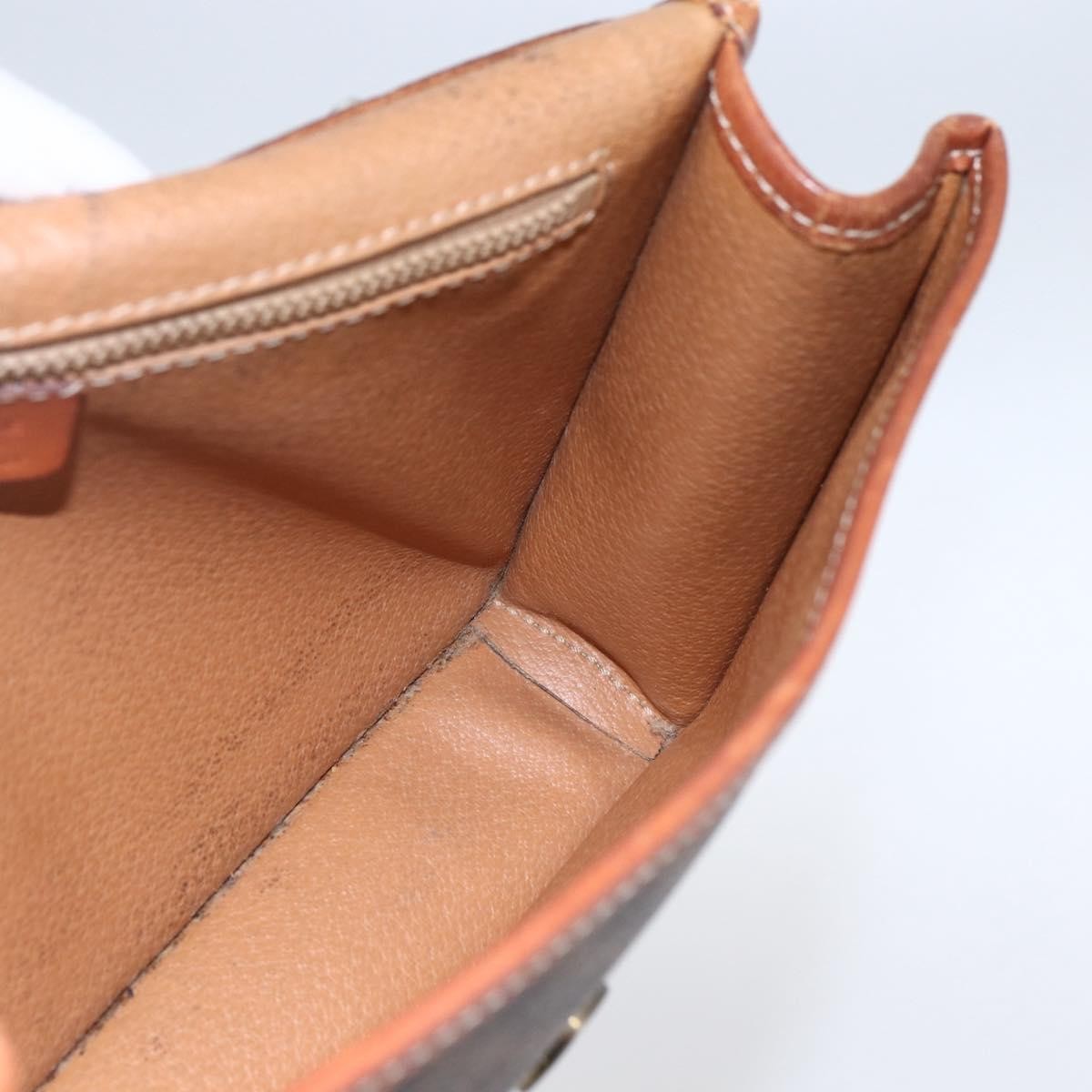 Celine Circle Logo Macadam Canvas And Leather Brown Canvas Clutche & Pouche Bag (Pre-Owned)