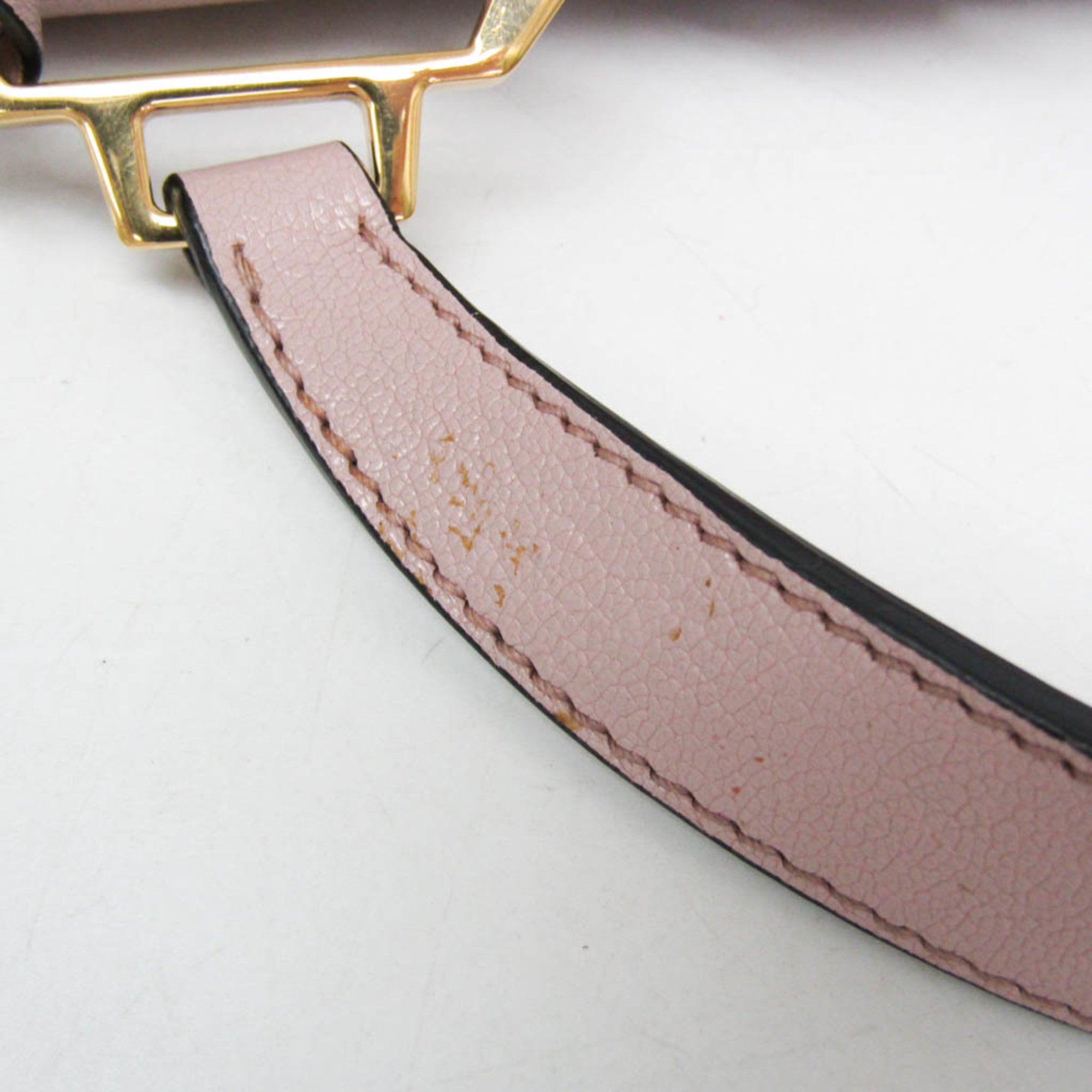 Miu Miu Madras Convertible Compartment Top Handle Leather Pink Leather Handbag (Pre-Owned)