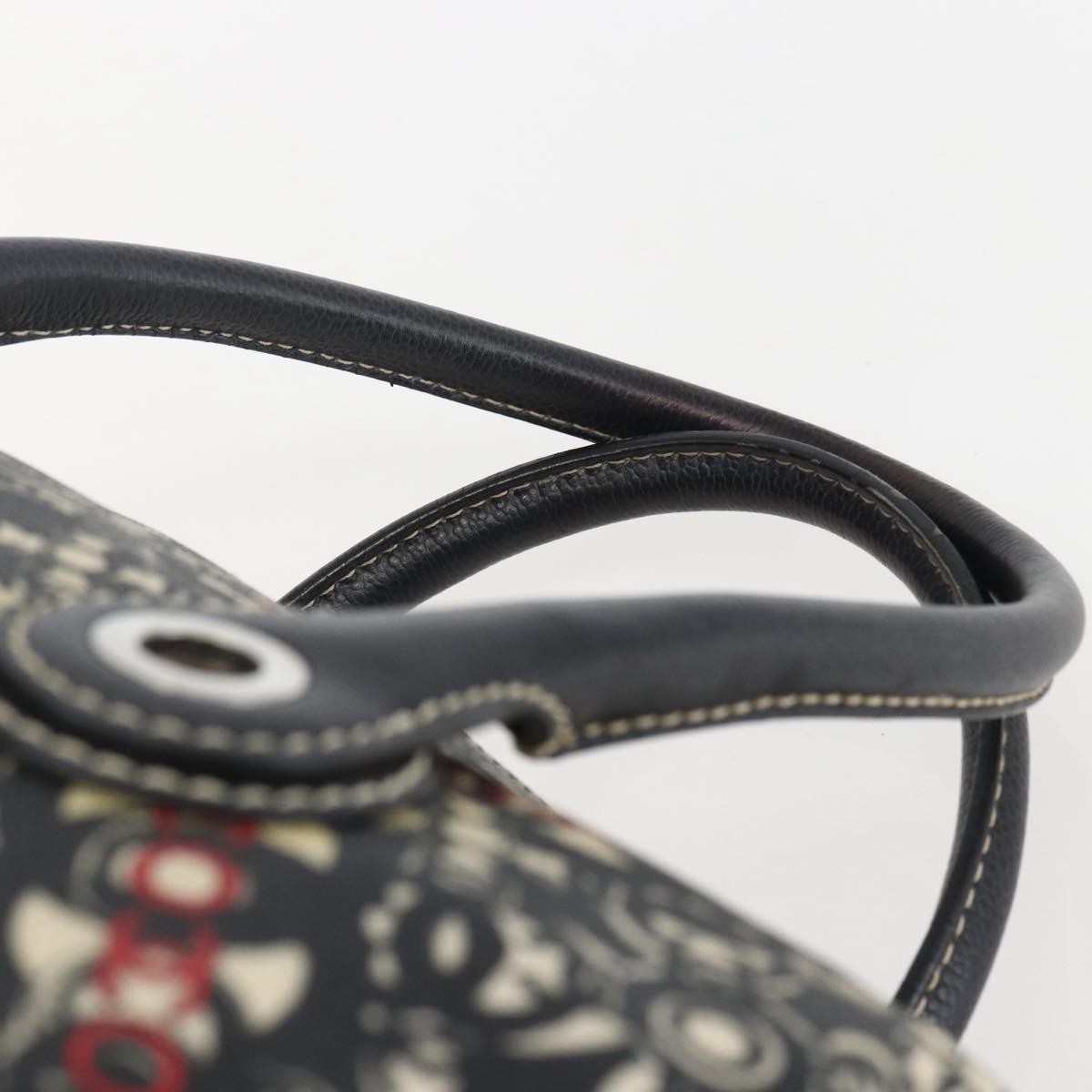 Chanel Optic Coco Bowler Printed Coated Canvas With Caviar Black Pvc Travel Bag Bag (Pre-Owned)