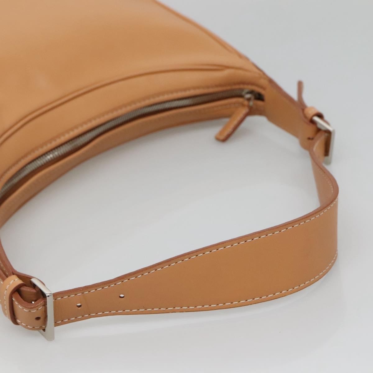 Burberry Shoulder Leather Beige Leather Shoulder Bag Bag (Pre-Owned)