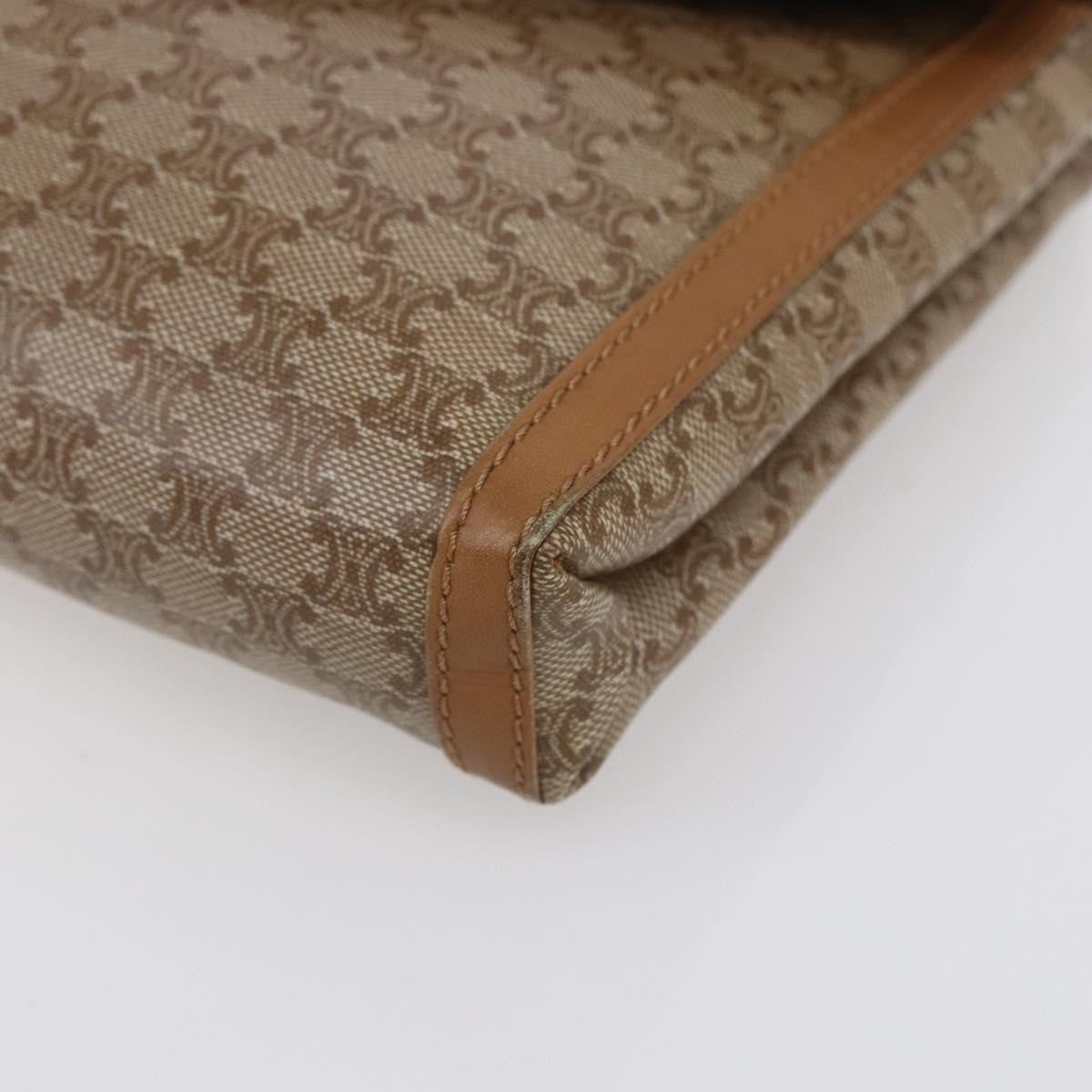 Celine Vintage Macadam Canvas And Leather Beige Canvas Shoulder Bag Bag (Pre-Owned)