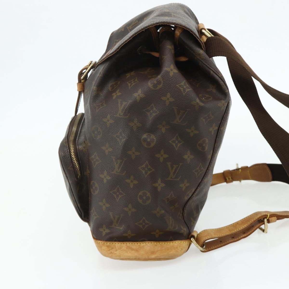 Louis Vuitton Vintage Montsouris Monogram Canvas Brown Canvas Backpack Bag (Pre-Owned)