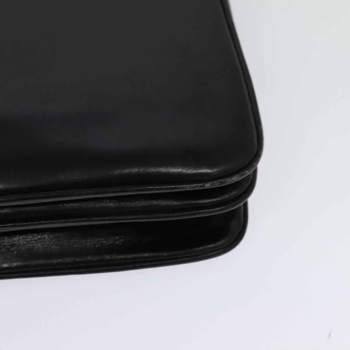 Gucci Sherry Line Shoulder Leather Black Leather Shoulder Bag Bag (Pre-Owned)