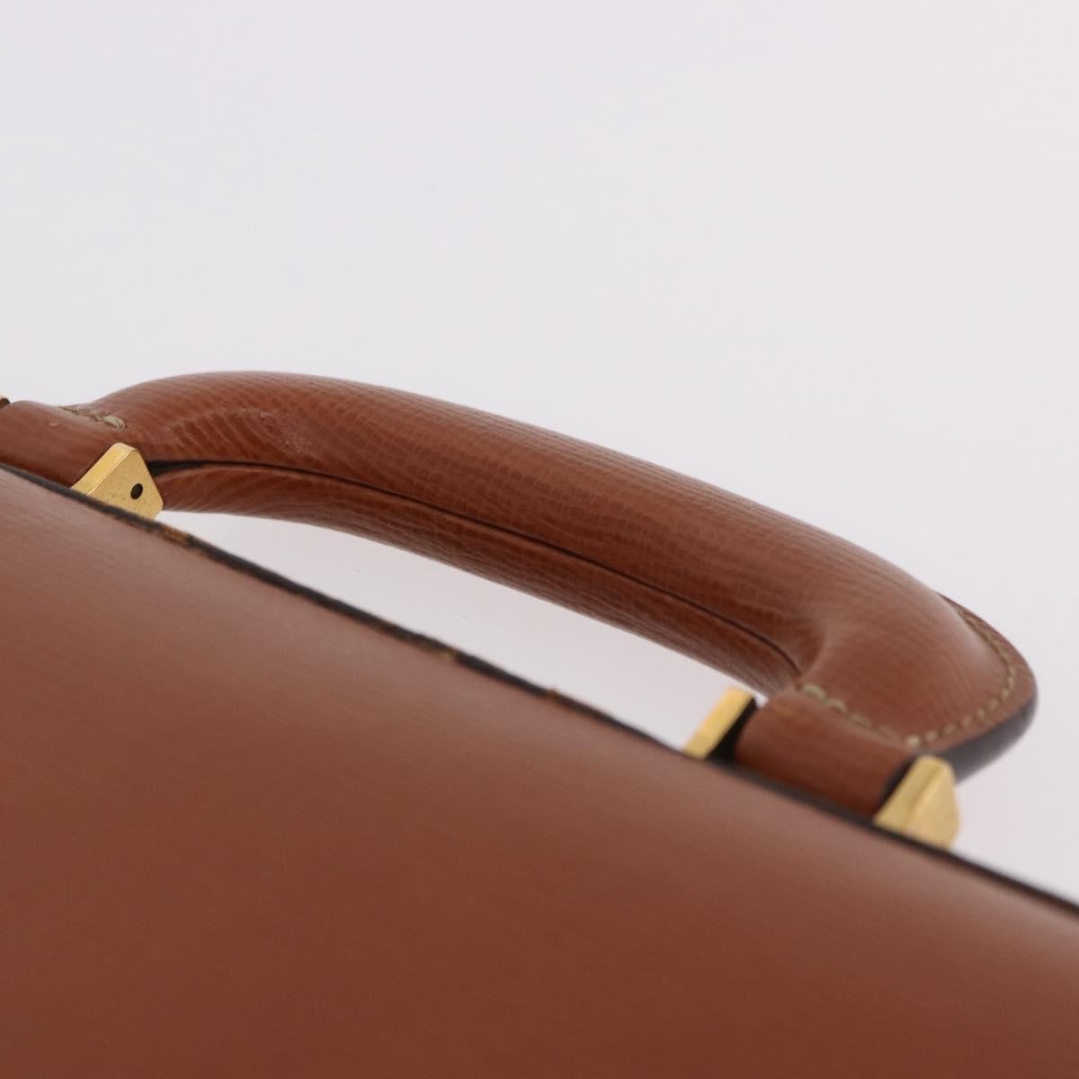 Loewe Anagram Business Leather Brown Leather Briefcase Bag (Pre-Owned)