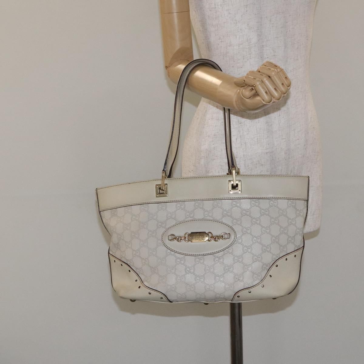 Gucci Gg Canvas Canvas White Canvas Bag (Pre-Owned)