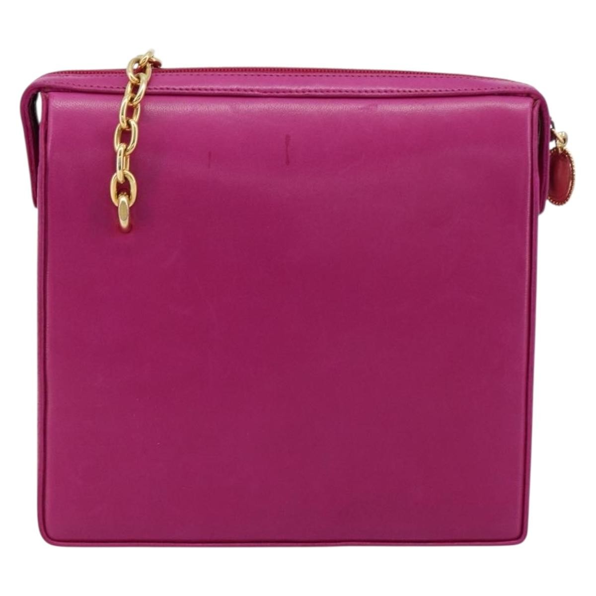 Christian Dior Chain Pink Leather Shoulder Bag Bag (Pre-Owned)