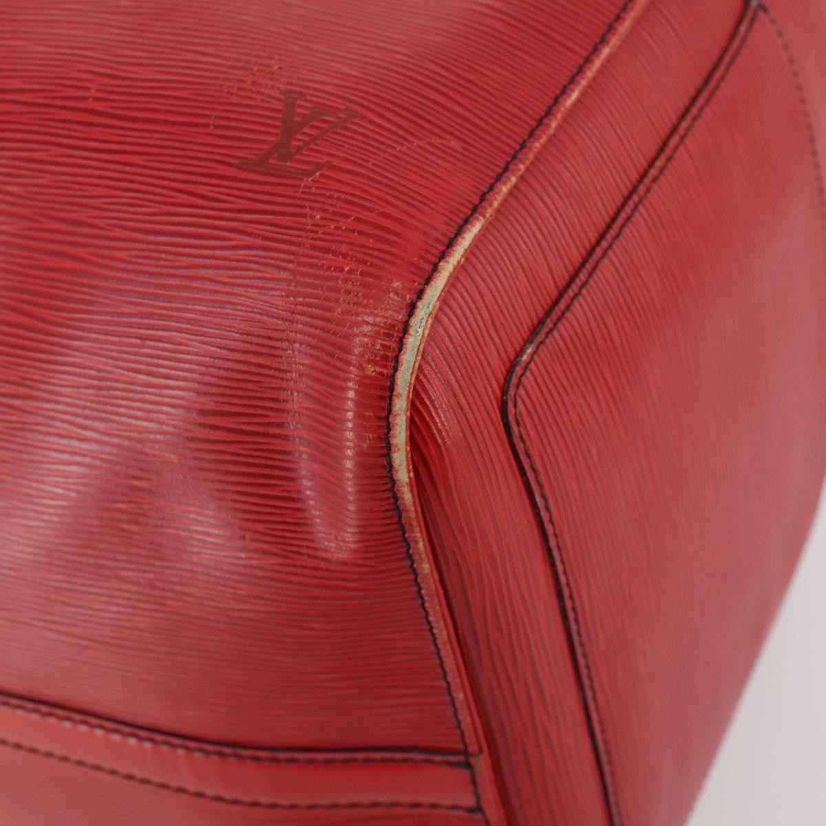Louis Vuitton Keepall Epi Leather Red Leather Travel Bag Bag (Pre-Owned)