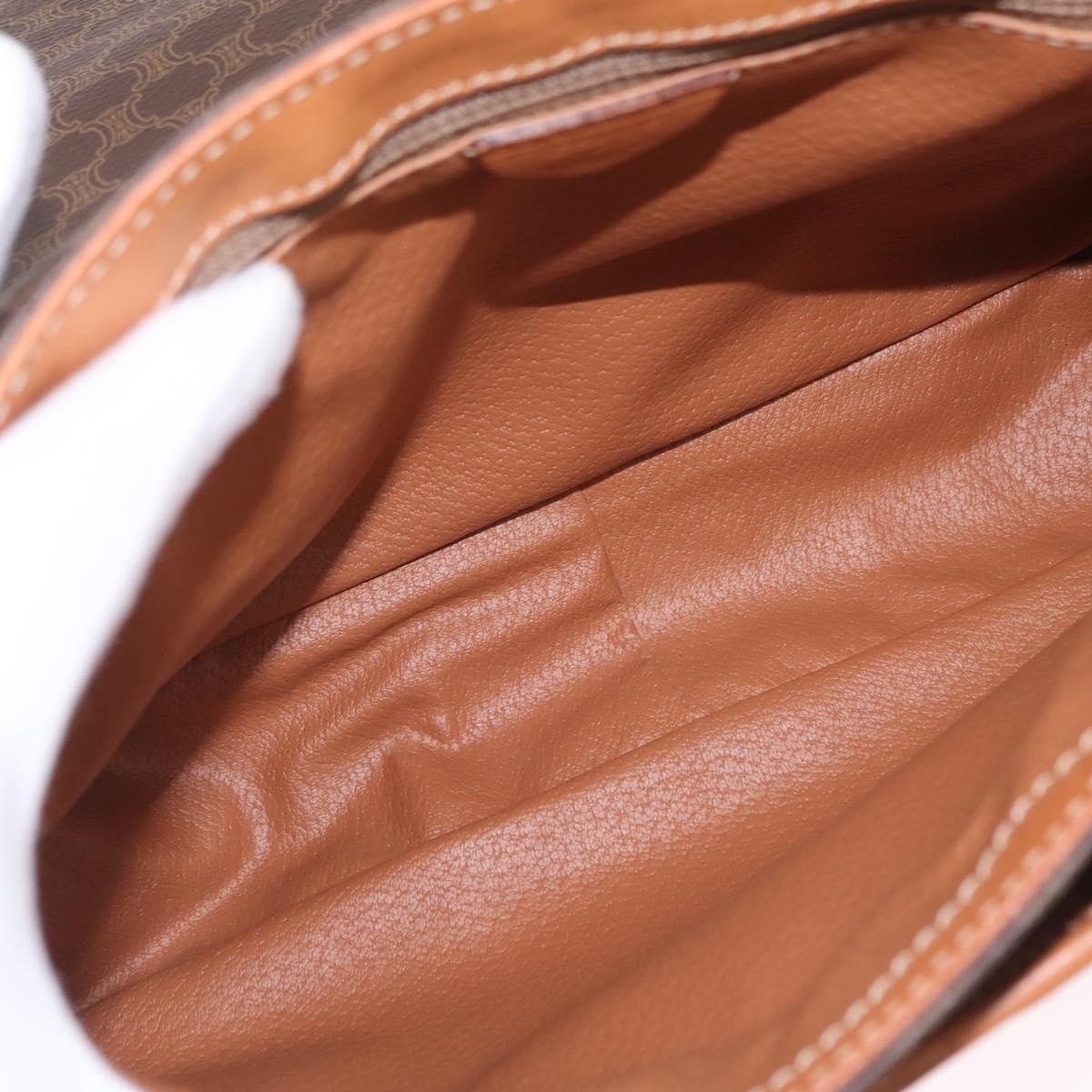 Celine Macadam Shoulder Canvas Brown Canvas Crossbody Bag Bag (Pre-Owned)