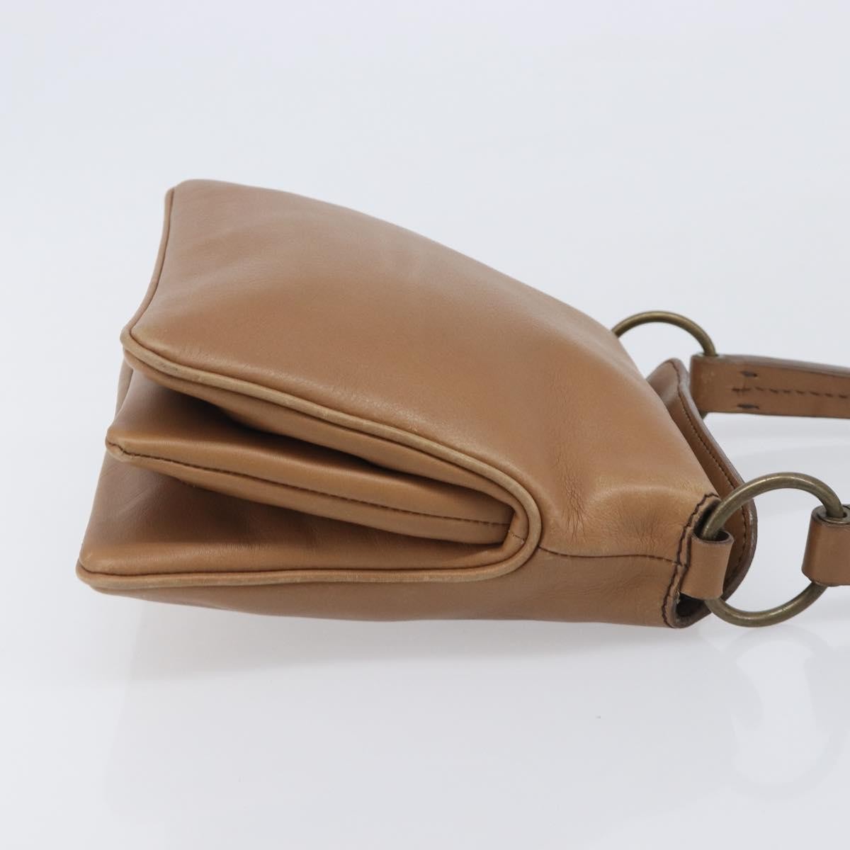 Miu Miu Beau Top Handle Leather Brown Leather Handbag (Pre-Owned)
