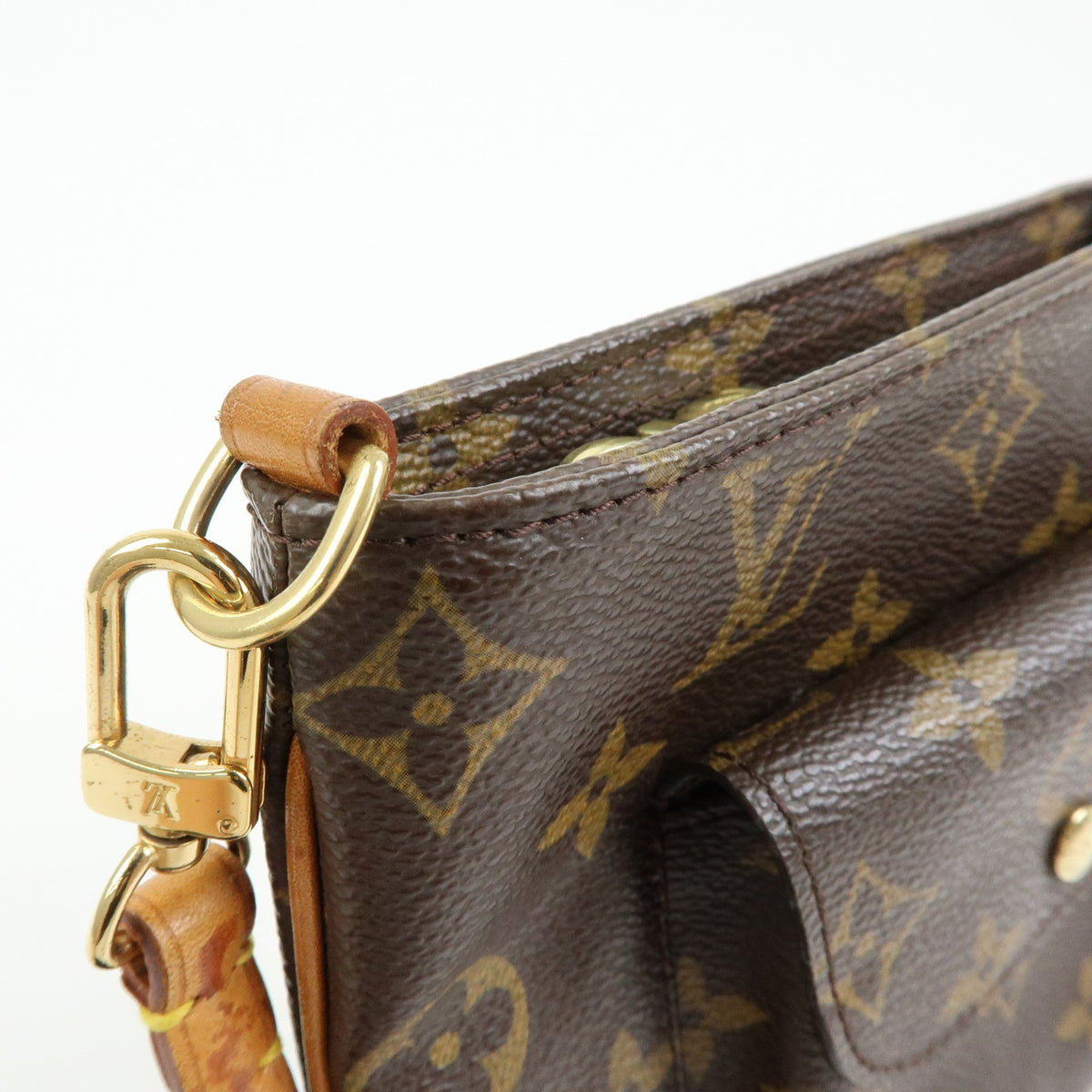 Louis Vuitton Partition Wristlet Clutch Monogram Canvas Brown Canvas Clutche & Pouche Bag (Pre-Owned)