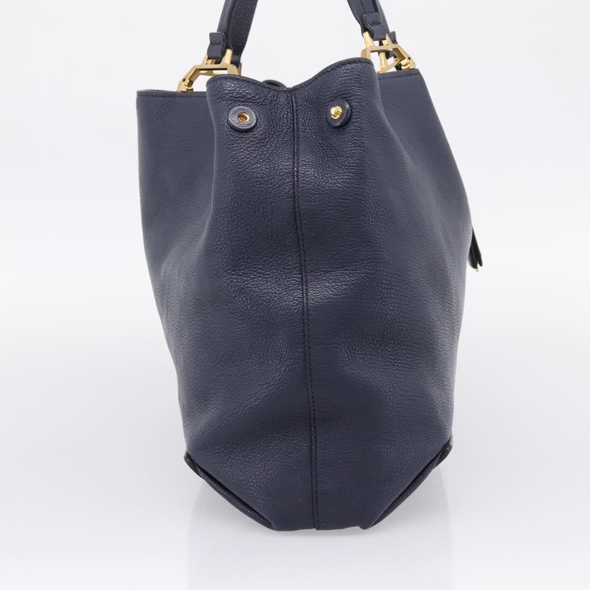 Miu Miu Madras Leather Navy Leather Shoulder Bag Bag (Pre-Owned)