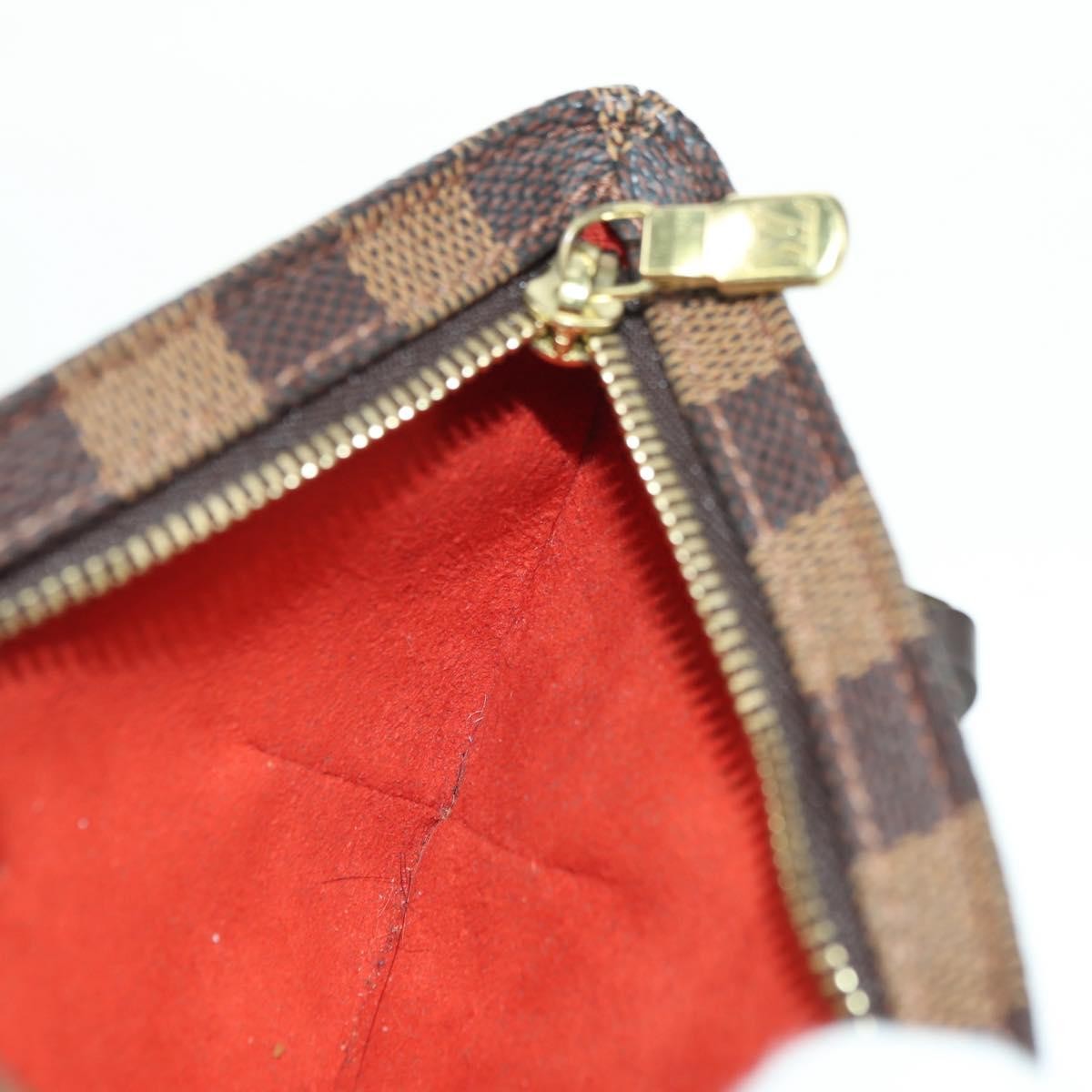 Louis Vuitton Manosque Pochette Damier Ebene Brown Canvas Clutche & Pouche Bag (Pre-Owned)