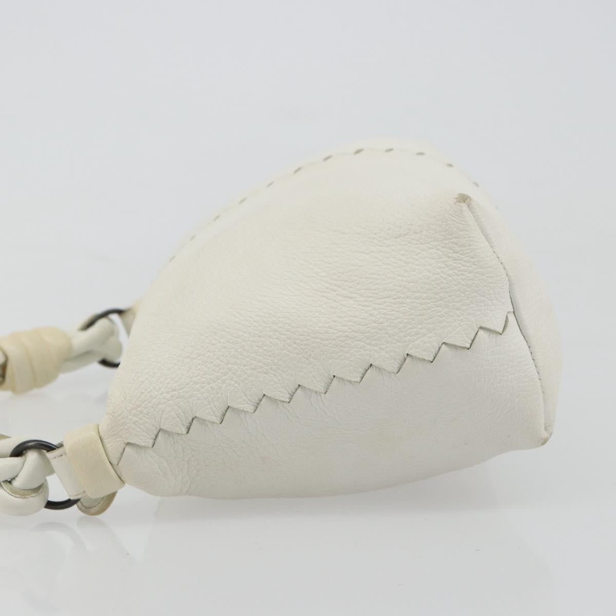 Bottega Veneta Vintage Leather White Leather Handbag (Pre-Owned)