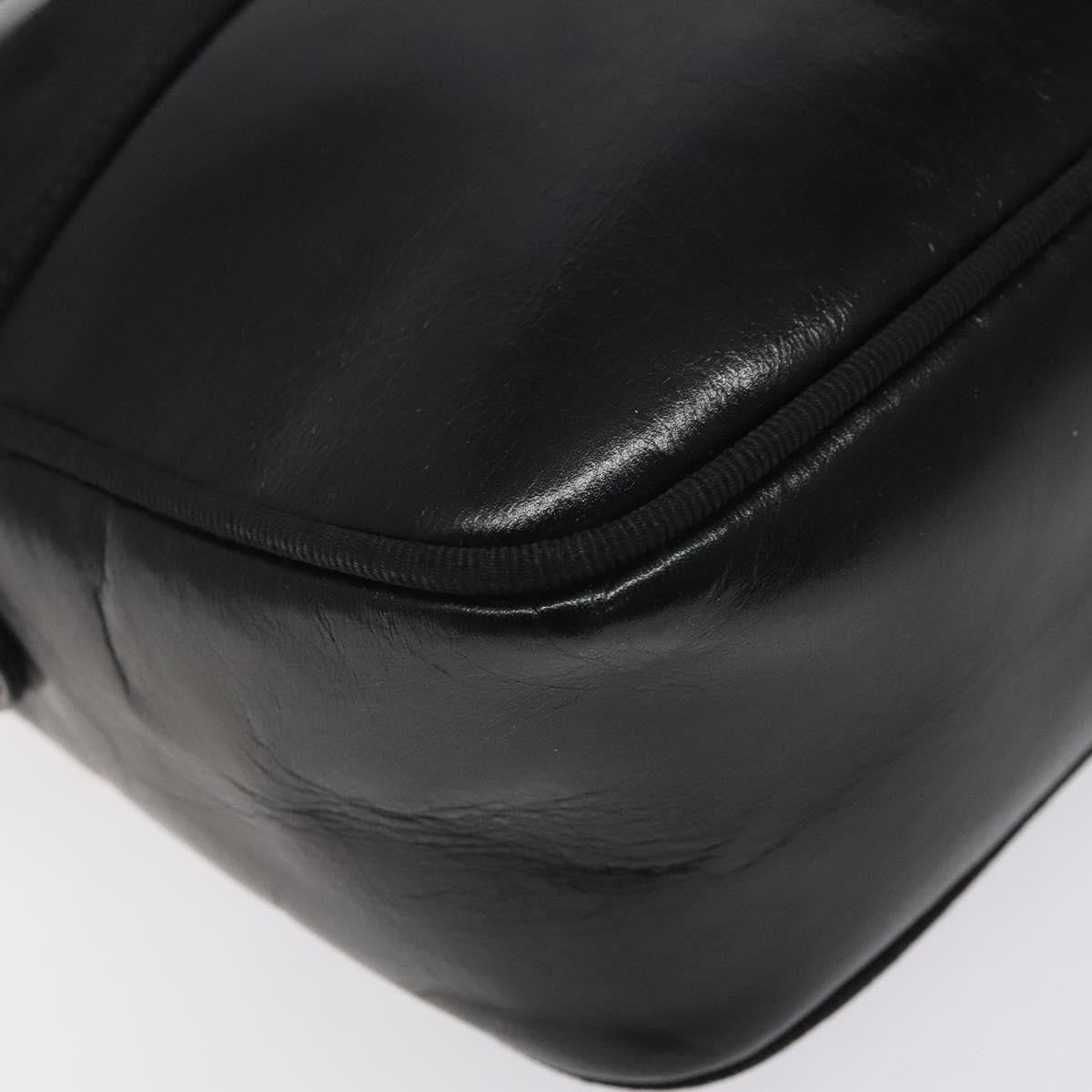 Salvatore Ferragamo Vara Bow Camera Leather Black Leather Shoulder Bag Bag (Pre-Owned)