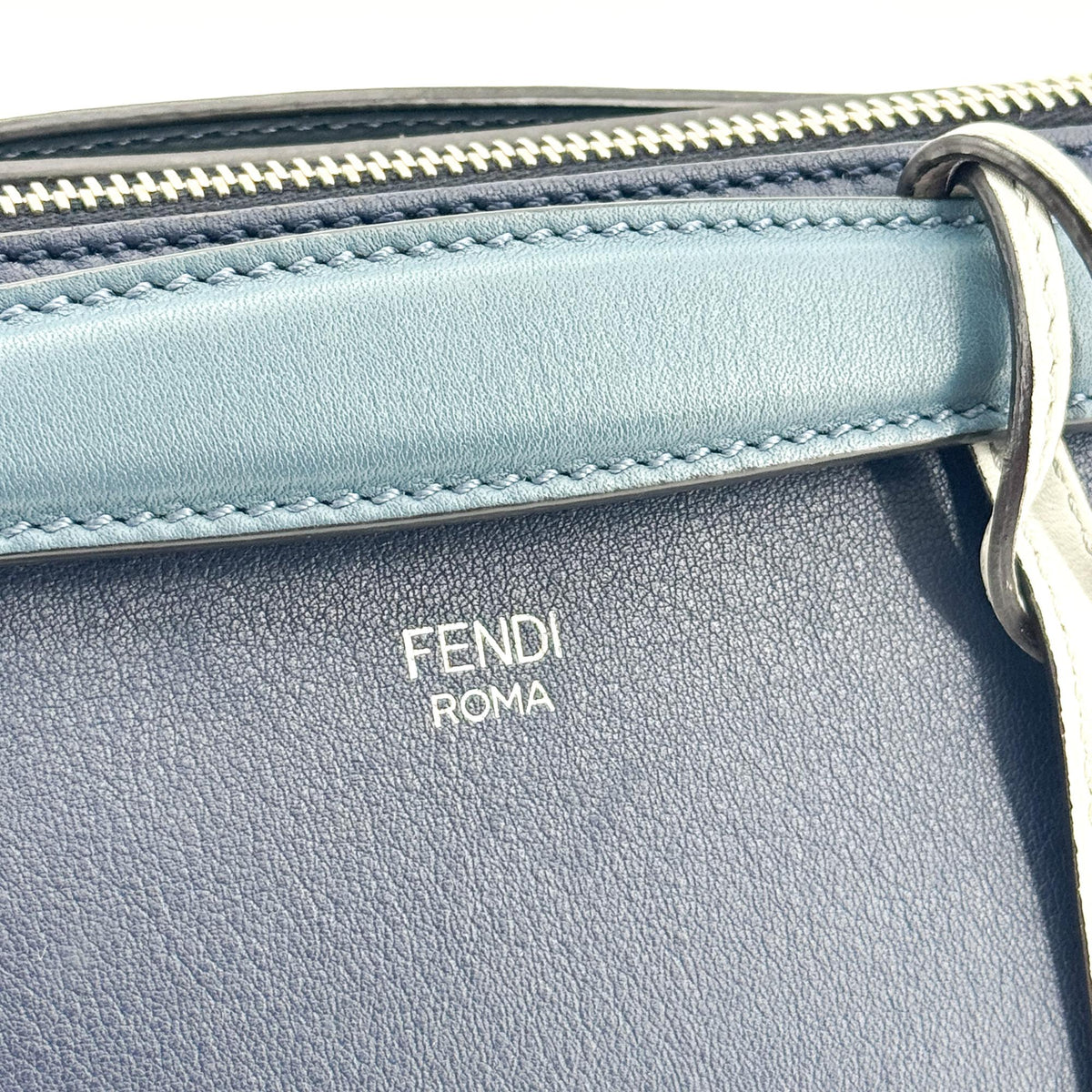 Fendi Selleria By The Way Satchel Leather White Calfskin Shoulder Bag Bag (Pre-Owned)