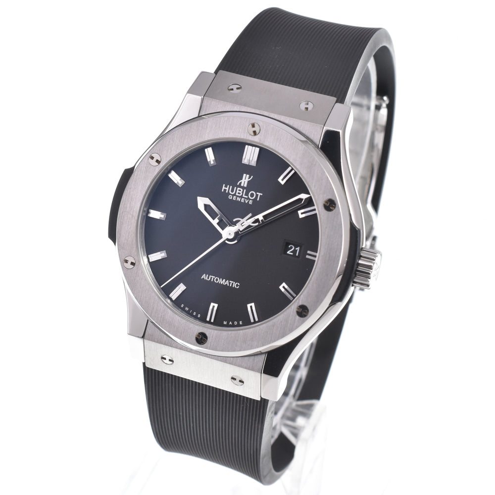 Hublot Classic Fusion Black Magic Automatic Ceramic And Rubber Watch (Pre-Owned)