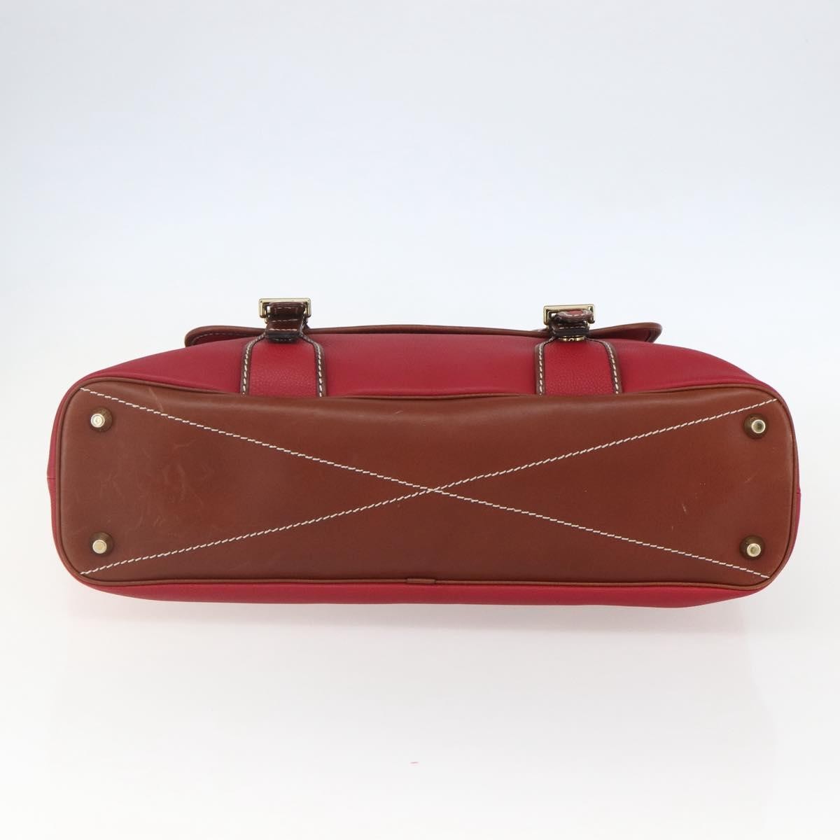 Chloe Vintage Leather Red Leather Tote Bag Bag (Pre-Owned)
