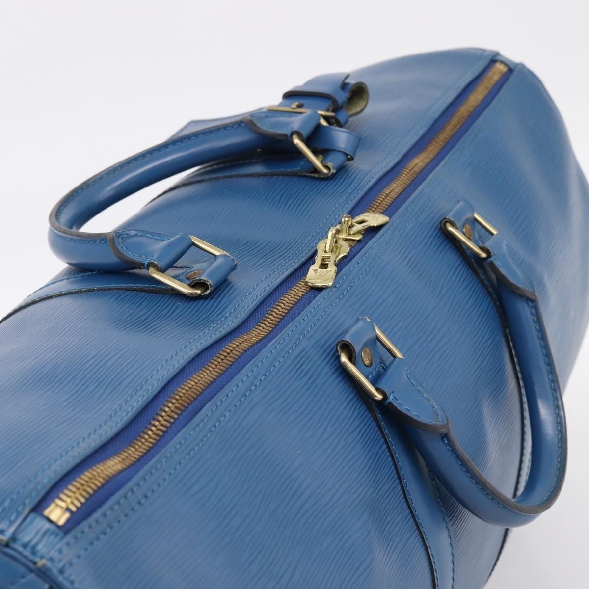 Louis Vuitton Keepall Epi Leather Blue Leather Travel Bag Bag (Pre-Owned)