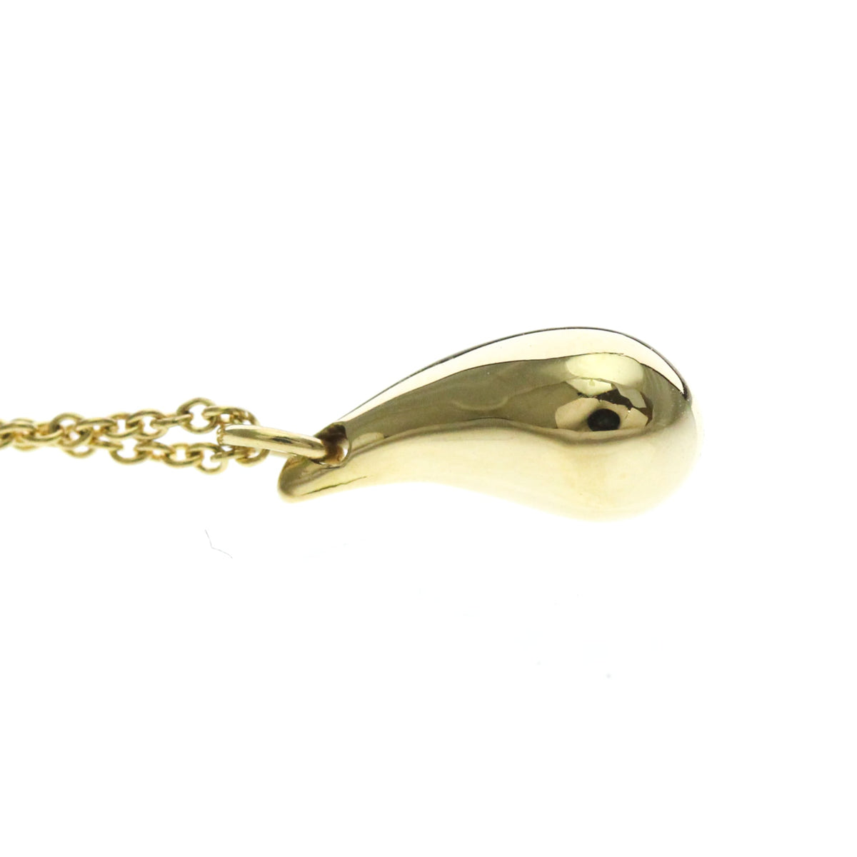Tiffany & Co. Elsa Peretti Teardrop Pendant 18K Yellow Gold Gold Yellow_Gold Necklace Jewelry (Pre-Owned)