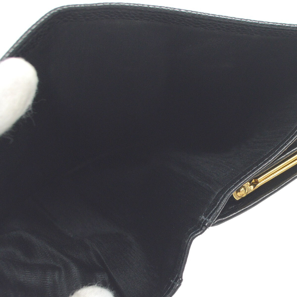 Chanel Timeless Cc French Caviar Black Leather Wallets Accessory (Pre-Owned)