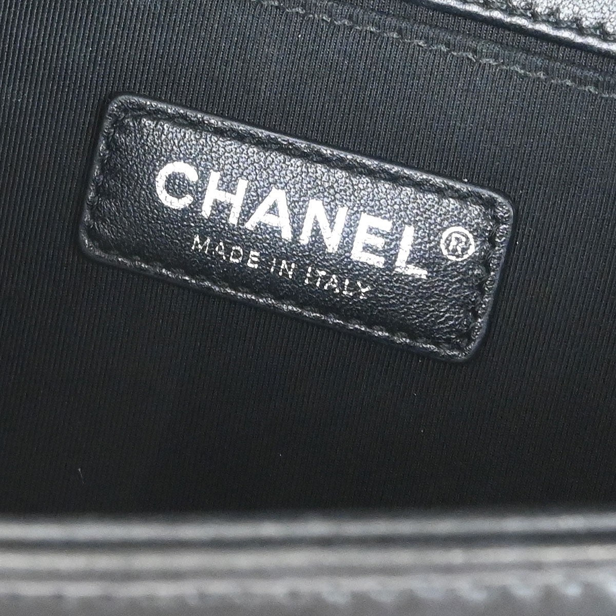 Chanel Boy Flap Sequin Quilted Calfskin Black Leather Shoulder Bag Bag (Pre-Owned)