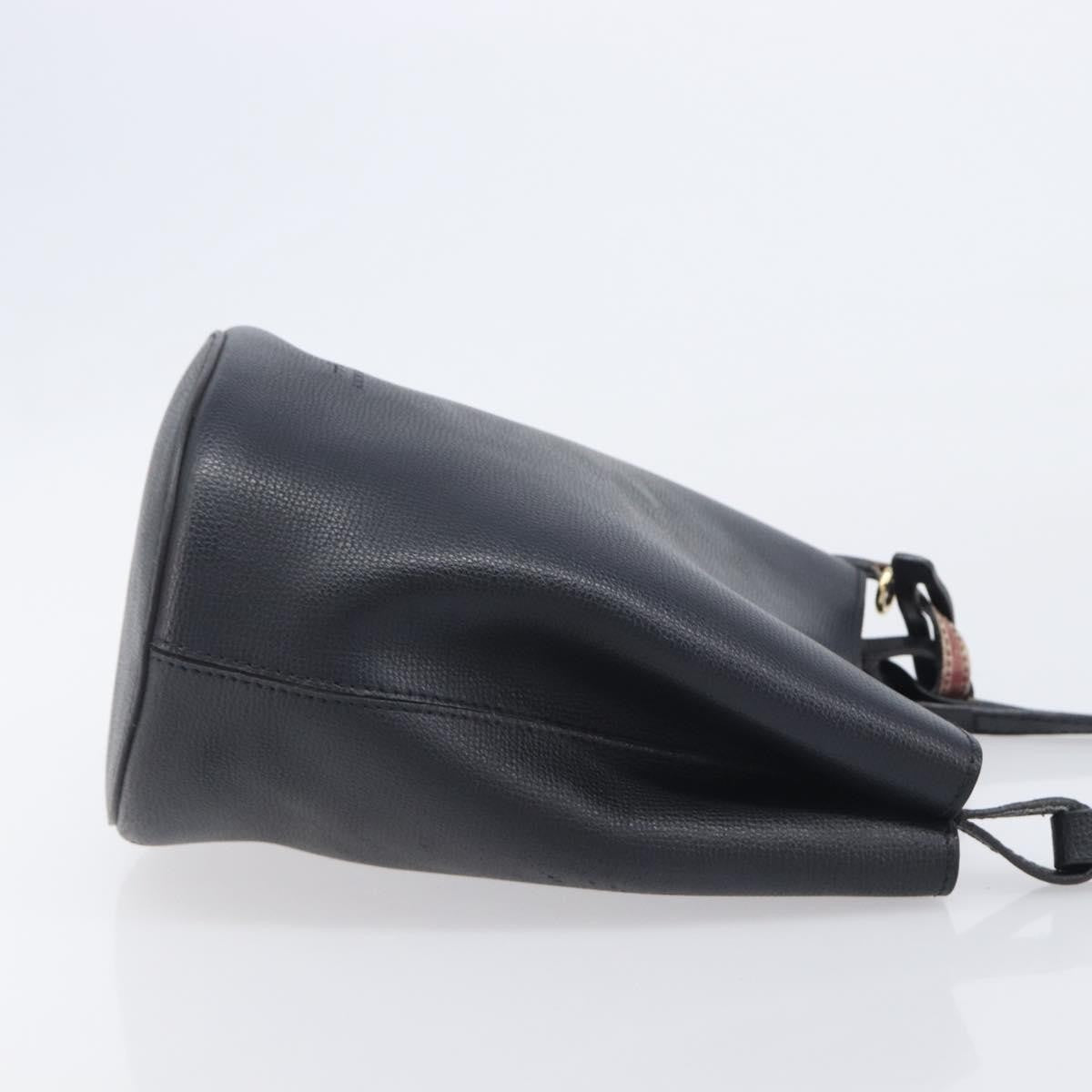 Burberry Lorne Bucket Leather Black Leather Handbag (Pre-Owned)