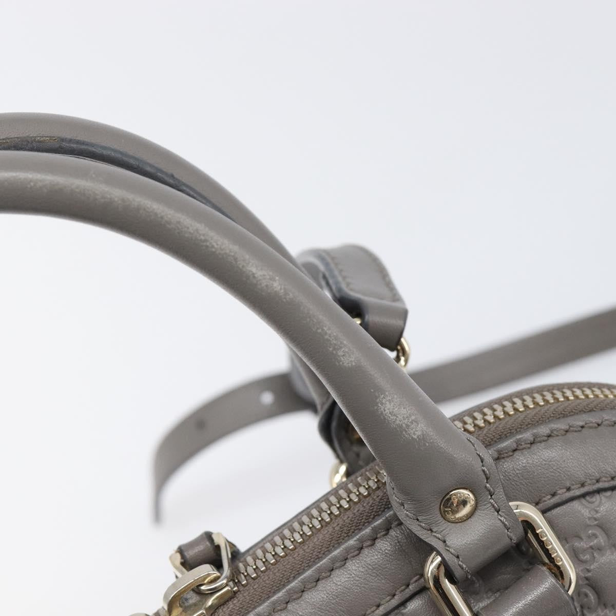 Gucci Convertible Dome Satchel Microguccissima Leather Gray Leather Handbag (Pre-Owned)