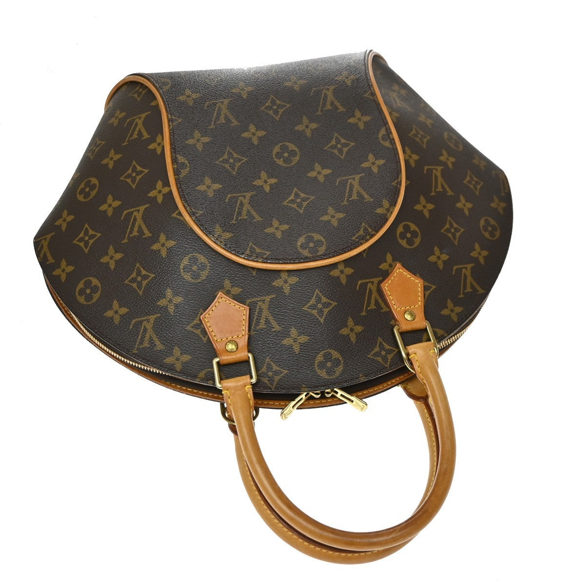Louis Vuitton Ellipse Monogram Brown Leather Handbag (Pre-Owned)