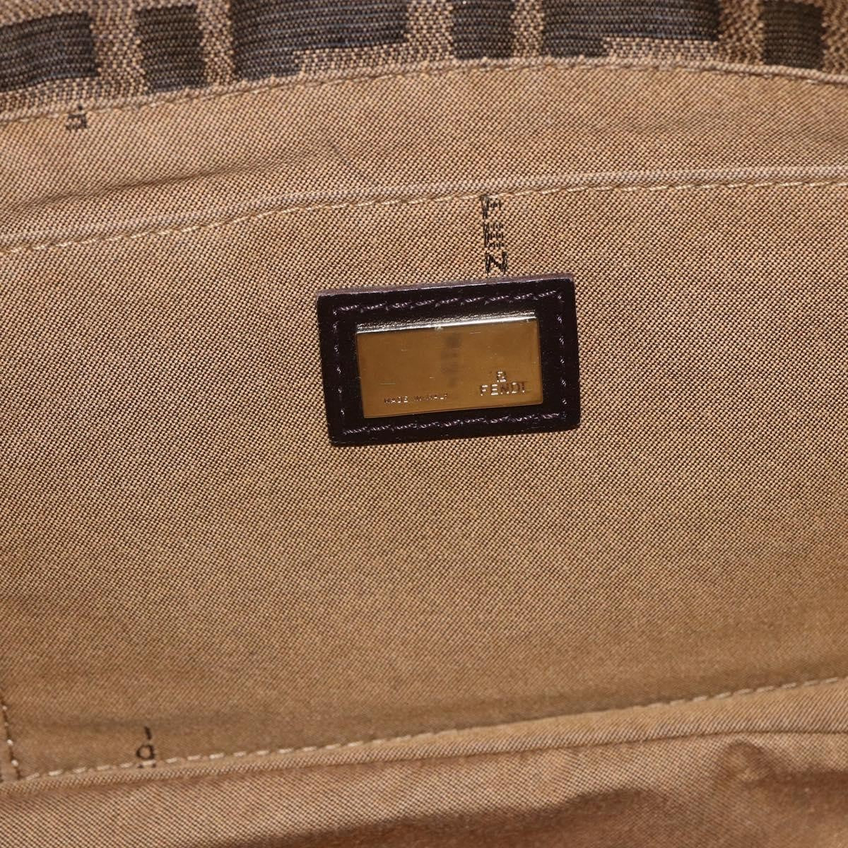 Fendi Chef Zucca Canvas Brown Canvas Tote Bag Bag (Pre-Owned)