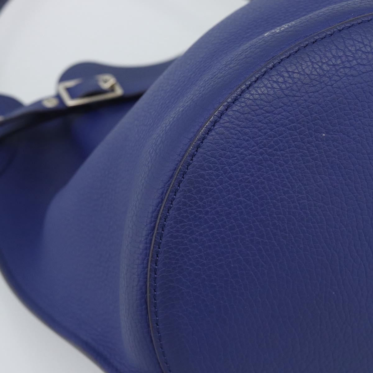 Celine Big Bag Bucket Leather Blue Leather Handbag (Pre-Owned)